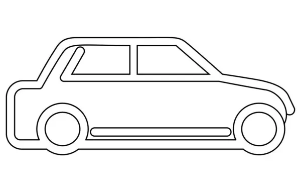 Transportation Icons Outline Set City Cars Vehicles Transport Outline — Stock Vector