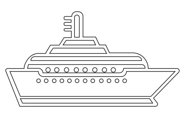 Векторная Иллюстрация Грузовых Судов Вектор Контура Военных Кораблей — стоковый вектор