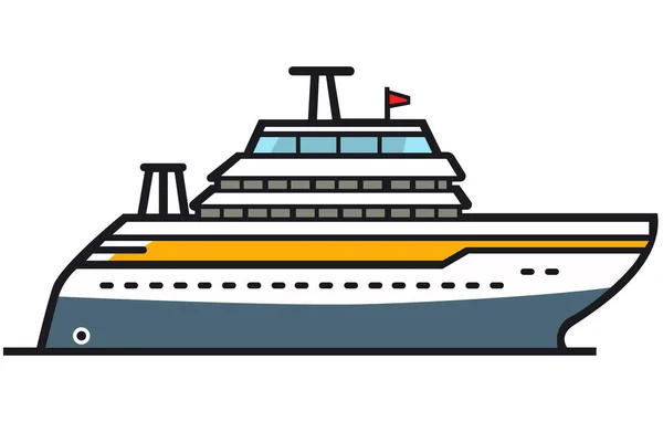 Navires Maritimes Plat Cargo Navire Conteneur Dans Transport Maritime Transport — Image vectorielle