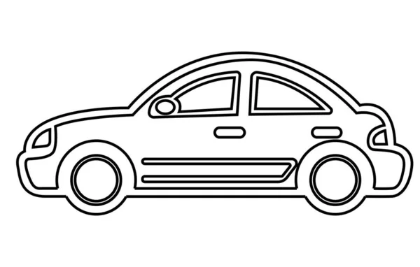 Jármű Vázlata Jármű Autó Vázlatos Vektor Illusztráció — Stock Vector