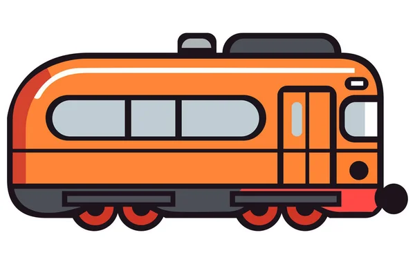 Ilustración Del Tren Vehicular Vehículo Tren Vector Ilustración — Archivo Imágenes Vectoriales