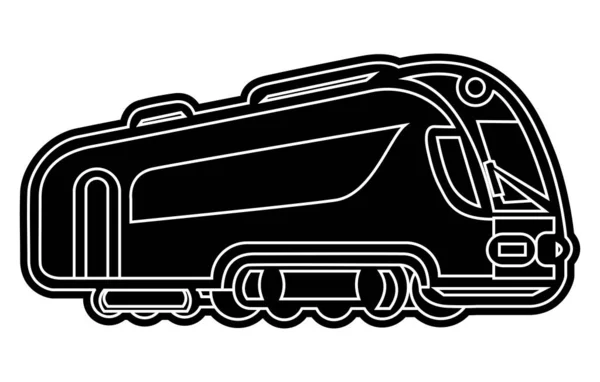Silueta Tren Vehículos Vehículo Tren Vector Silueta — Archivo Imágenes Vectoriales