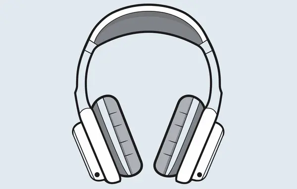 Headphones Wireless Vector Isolated Youth Fashion Hipster Cool Headphones Illustration — стоковый вектор