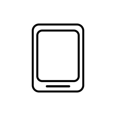 Tablet line icon. Portable, personal, gadget, smart device, work, entertainment, screen, communication. Technology concept. White background. Vector line icon for Business and Advertising.