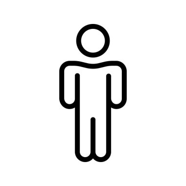 Human line icon. Personality, homo sapiens, anatomy, people, body, man, life, citizen. Science concept. Vector line icon on white background