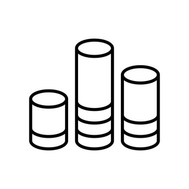 Statistical charts line icon. Diagram, statistics, infographics, bar, pie, chart, decline, growth, arrow, data analysis Business concept. Vector black line icon on a white background