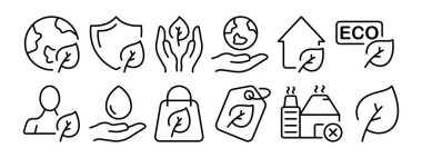 Fresh air set icon. Air conditioning, air filtration, climate control, fan, blades, virus, smart home, cleaning, thermometer, warm. Vector black set icon on a white background