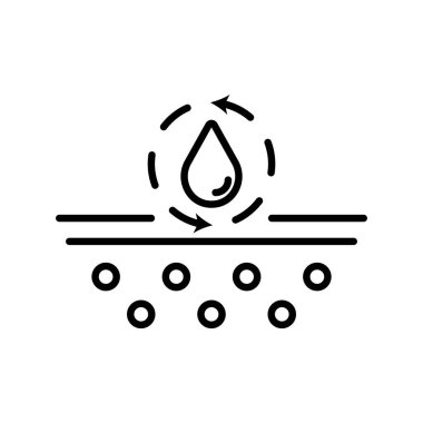 Skin protection set icon. Moisturizing, hand cream, mask for face, acne treatment, antiseptic, shaving gel, moisture. Skin care concept. White background. Vector line icon for Business