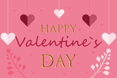 Postcard with happy valentines day. Day of all lovers. Valentine's gift for the holiday, present, caring for loved ones, romance, love, sympathy, heart, Cupid. Celebrate concept