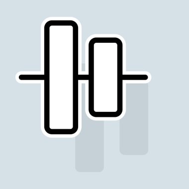 Equalizer line icon. Musical settings, DJ, music processing software, professional music recording, for bands, equalizer. Music concept. Vector sticker line icon on white background