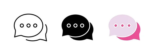 Icono Una Nube Diálogo Que Representa Idea Comunicación Conversación Conjunto — Archivo Imágenes Vectoriales