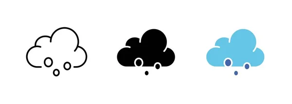 Eine Darstellung Von Regenwolken Die Die Ankunft Von Niederschlägen Symbolisieren — Stockvektor