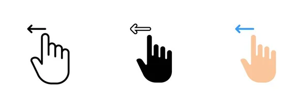 Finger Rulla Pekskärm Enhet Som Kan Representera Begreppet Bläddra Eller — Stock vektor