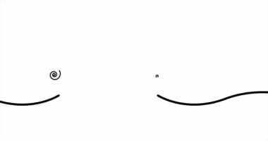 Sembolü yakınlaştır. Navigasyon konsepti. Bir çizgi animasyon çiziyor. Hareket tasarımı. Canlandırılmış teknoloji logosu. Video 4K.