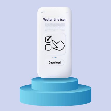 Seçim oyu simgeleri seti. Demokratik seçim kavramı. Neomorfizm tarzı. İş için vektör satırı simgesi