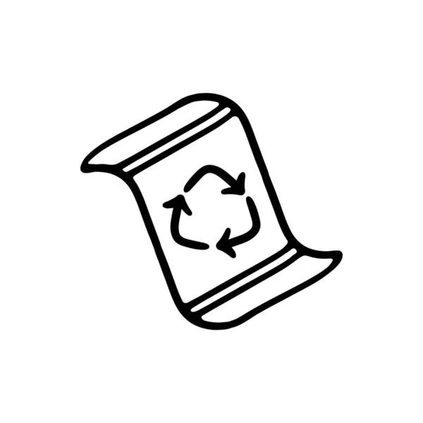 Ikona Recyklační Čáry Ekologické Udržitelné Recyklační Kontejnery Třídění Životní Prostředí — Stockový vektor