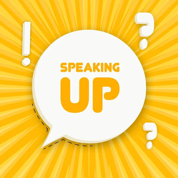 Μιλώντας Πανό Ομιλία Φούσκα Ομιλία Κείμενο Εικόνα Ποπ Αρτ Στυλ — Διανυσματικό Αρχείο