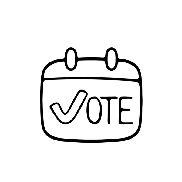 Umfassendes Set Von Wahl Und Wahlsymbolen Stimmabgabe Konzept Der Politischen — Stockvektor