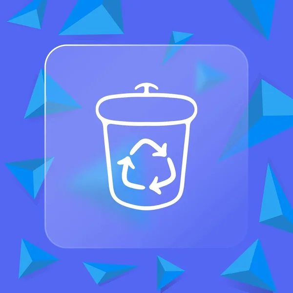 Sada Ikon Recyklace Symboly Nakládání Odpady Ekologické Koncepce Koše Recyklaci — Stockový vektor