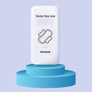 Adet dönemi farkındalığı ve hijyen. Aybaşı sağlığı ve adet döngüsü hakkındaki tartışmaları güçlendiriyor. Neomorfizm tarzı. Ui telefon uygulaması