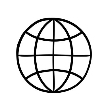 Dünya gezegeninin ikonu Dünya gezegenini temsil ediyor. Geniş evrendeki yuvamız. Vektör siyah simgesi