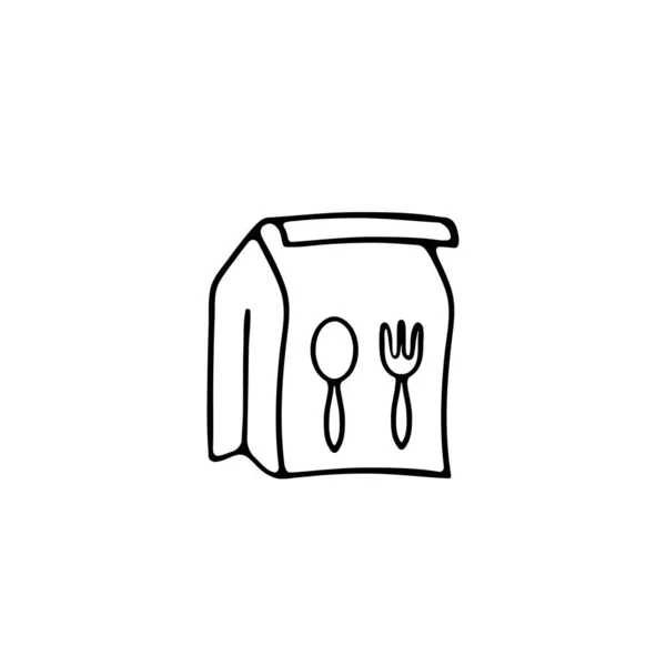 Икона Доставки Фаст Фуда Быстрое Обслуживание Удобство Снисходительность Обеды Ходу — стоковый вектор