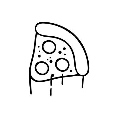 Pizza hattı ikonu. İtalya, peynir, yemek, hamur, sosis, margherita, teslimat, pizza, pepperoni. Vektör siyah çizgi simgesi