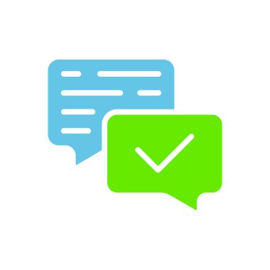 İşaret çizgisi simgesi olan diyalog bulutu. Çizgi roman, iletişim, mesaj, iletişim, sosyal ağ. İş için beyaz arkaplan üzerindeki vektör renkli simge