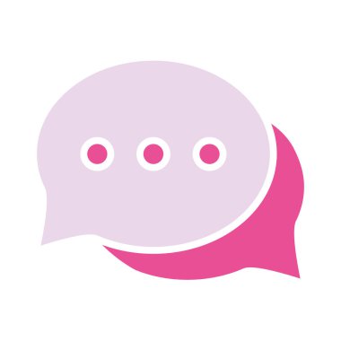 Yuvarlak diyalog kutuları satır simgesi. Çizgi roman, çevrimiçi, elips, iletişim, sohbet, internet, e-posta. İş için beyaz arkaplan üzerindeki vektör renkli simge