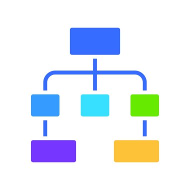 Şube seçenekleri çizgisi simgesi. Programlama, mantık, diyaloglar, senarist, senaryo, tepki seçenekleri. İş için beyaz arkaplan üzerindeki vektör renkli simge