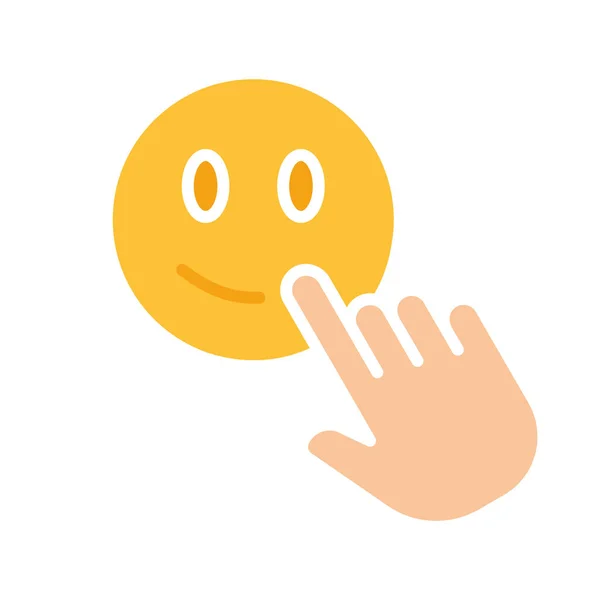 Känslomässig Statsikon Emoji Glädje Chattar Kommunikation Korrespondens Internet Vektor Färgad — Stock vektor