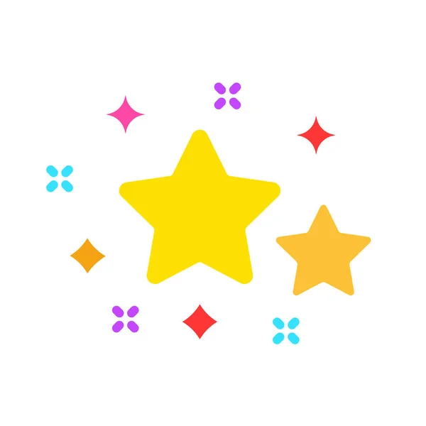 Rating Stars Line Icon Favorites Excellence Dignity Likes Scoring Vector — Stock Vector