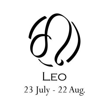 Adı ve tarihleri olan Leo. 12 burçlu yıldız falı. 23 Temmuz 'dan 22 Ağustos' a kadar. Astroloji, falcılık, takımyıldız, yükseltici, sahte bilim, doğum haritası. Normal vuruş biçimi