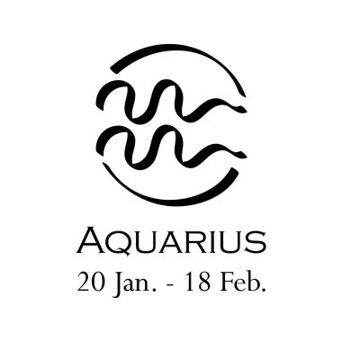 Aquarius adında ve tarihli. 12 burçlu yıldız falı. 20 Ocak 'tan 18 Şubat' a kadar. Astroloji, falcılık, takımyıldız, yükseltici, sahte bilim, doğum haritası. Sıradan stil