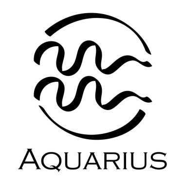 Kova burcunun adı. 12 ya da 13 burçlu yıldız falı. Astroloji, falcılık, takımyıldız, yıldızlar, yükseltici. Siyah vuruşlu sıradan bir tarz