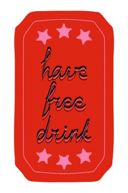 Free drink coupon color line icon. Restaurant, coffee, liquid, thirst, compensation, tea, cocktail, soda, alcohol. Vector icon for business and advertising