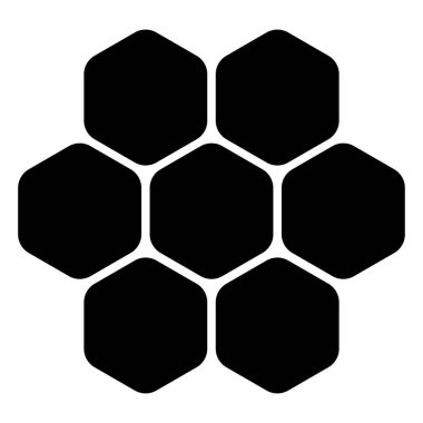 Kara arı bal peteği çizgisi simgesi. Balmumu, arı kovanı, arı kovanı, eşek arısı, bal, dron, iğnesi, arı yetiştiricisi, altıgen, polen, çiçekler, hücre. İş ve reklam için vektör simgesi