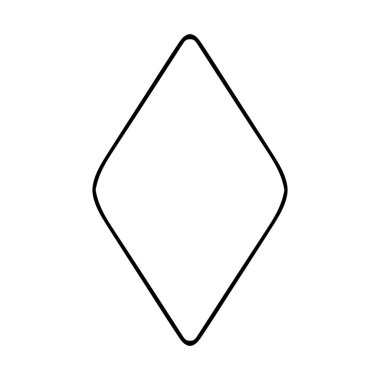 Şeffaf elmas elbise çizgisi simgesi. Para, poker, oyun, heyecan, as, deste, takım, kayıp, kazanmak, hile, kartların arkası. İş ve reklam için vektör simgesi