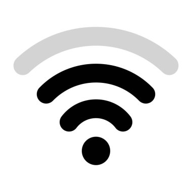 Wi-Fi with unstable connection line icon. Network, communication, website, communication, computer, World Wide Web, Google, social network, online store. Vector icon for business and advertising