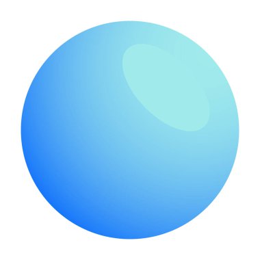 Blue sphere with glare line icon. Ball, circle, geometry, planet, earth, figure, circle, volume. Vector icon for business and advertising