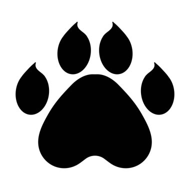 Ayı pençesi çizgisi simgesi. Pençeler, canavar, iz, hayvan, bacak, kuyruk, kürk, pedler. İş ve reklam için vektör simgesi