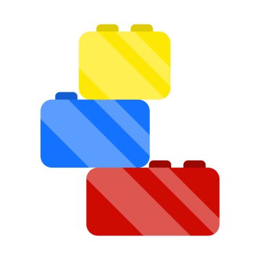 Yapımcı parçaları çizimi. Oyuncak, çocuk gelişimi, iyi motor beceriler, parçalar, montaj, küp. İş ve reklam için vektör simgesi