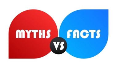 Myths vs fights line icon. Neuroscience, debunking misinformation, understanding brain function. Vector linear icon for business and advertising clipart