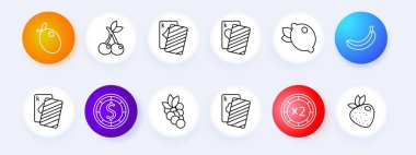 Kumarhane ikonu. Bozuk para, çip, bahis, kart takımları, zar, maça, elmas, kupa, haç, benimdir, 777, kart, kazık, risk, heyecan, tutku, çifte bahis, bar, karıştırma. Kumar konsepti.