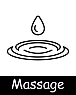 Masaj seti simgesi. Terapist, sauna, yin yang, rahatlama, terapi, sağlık, spa, vücut bakımı, stres atma, tedavi, yağ, taş, havlu, duş, rahatlama, sağlık, kişisel bakım..