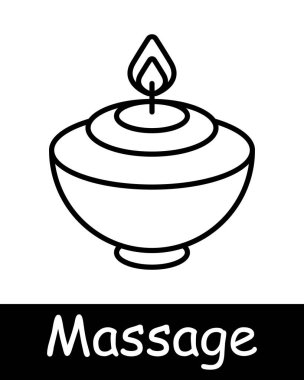 Masaj seti simgesi. Terapist, sauna, yin yang, rahatlama, terapi, sağlık, spa, vücut bakımı, stres atma, tedavi, yağ, taş, havlu, duş, rahatlama, sağlık, kişisel bakım..