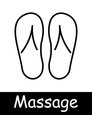 Masaj seti simgesi. Terapist, sauna, yin yang, rahatlama, terapi, sağlık, spa, vücut bakımı, stres atma, tedavi, yağ, taş, havlu, duş, rahatlama, sağlık, kişisel bakım..