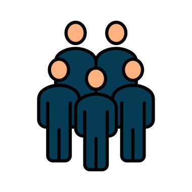 Beş kişilik bir grup. Grup, takım, kalabalık, topluluk, toplanma, organizasyon, toplantı, işbirliği, takım çalışması, birliktelik, sosyal, halk, ayakta, kolektif, birlik