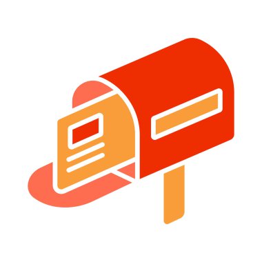 Postalı kırmızı posta kutusu. Posta kutusu, posta, mektup, posta, dağıtım, posta servisi, iletişim, yazışmalar, gönderme, alma, paket, zarf, posta, posta simgesi