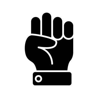 Protesto hattı ikonu. Yumruk, protesto, eylem, aktivizm, devrim, sosyal hareket, direniş, grev, güç, mücadele, dayanışma, işaret, insan hakları, miting, siyasi protesto, sosyal adalet
